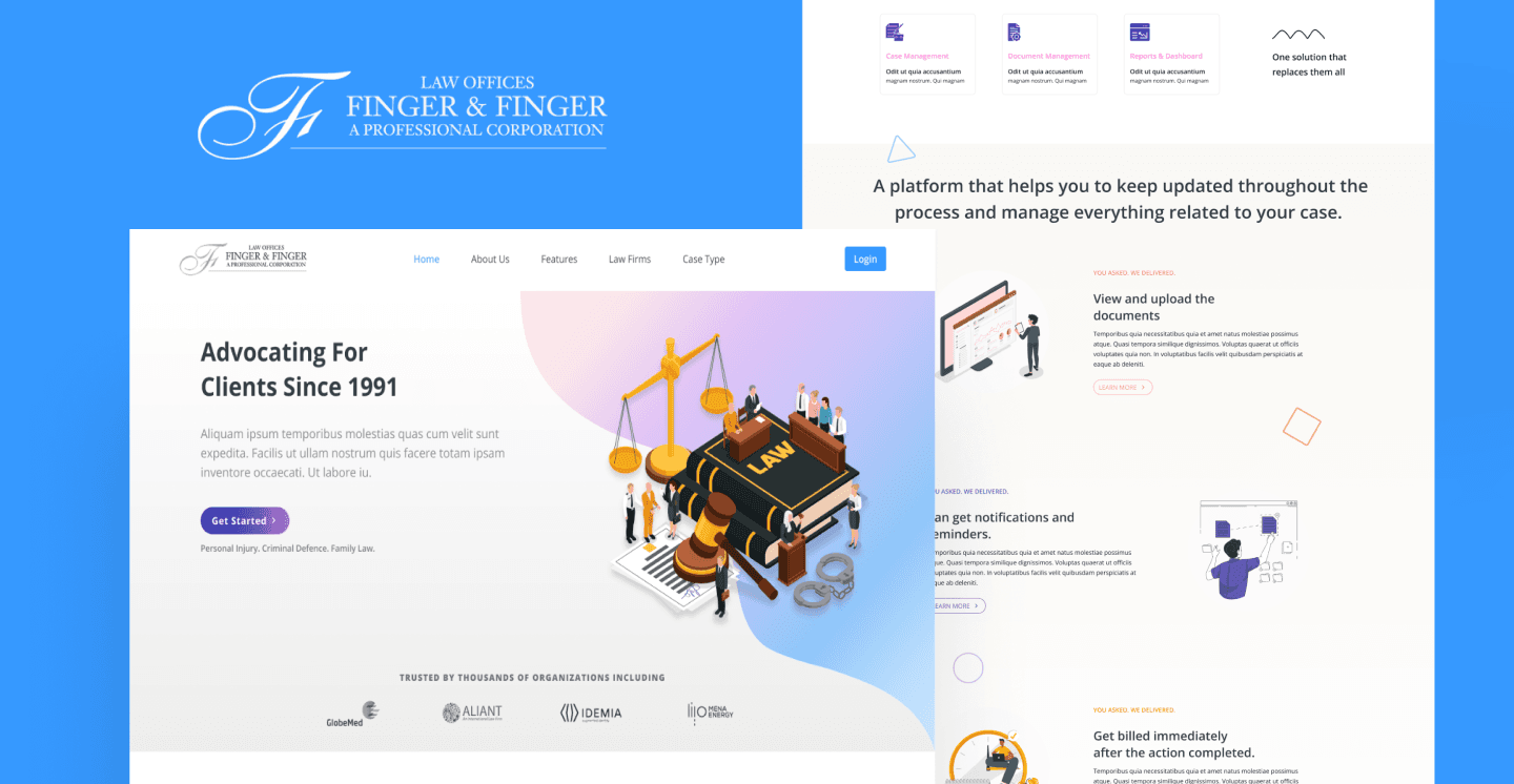 Finger & Finger – Full-Stack Legal Platform for Case Management