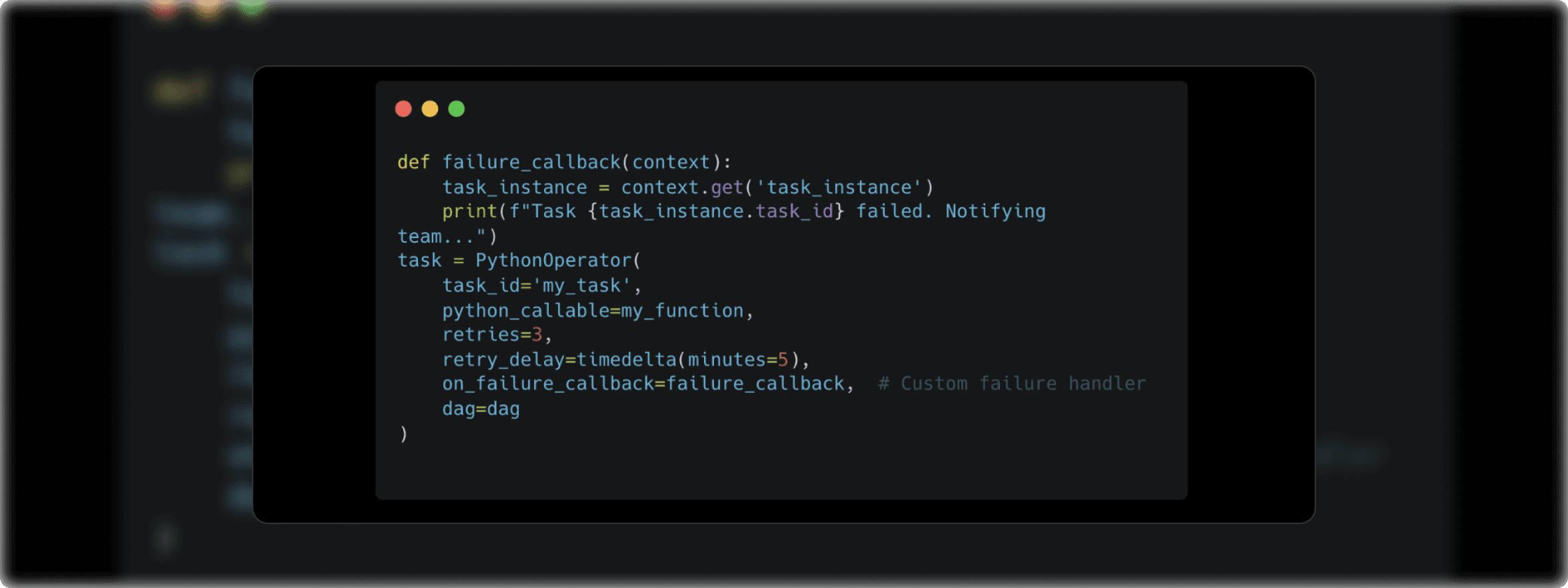 Airflow failure callback code example