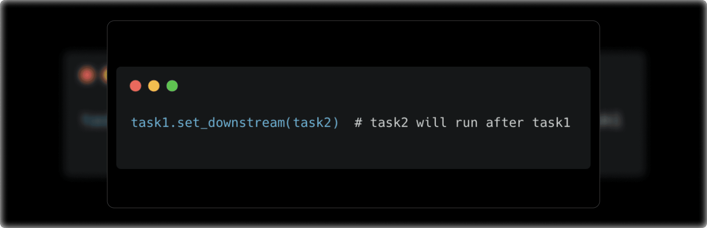 Airflow set_downstream dependency example