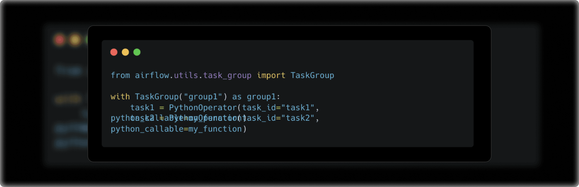 Airflow TaskGroup code example