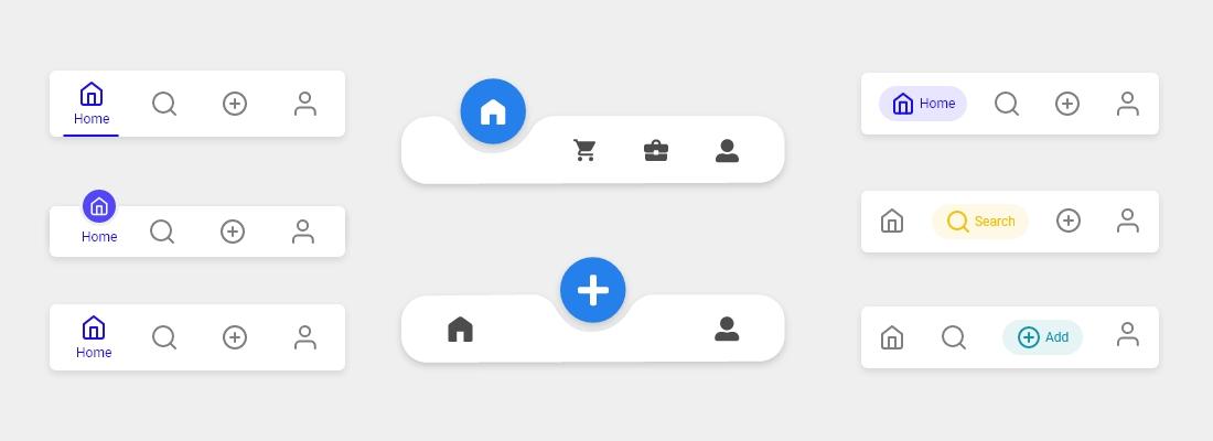 Bottom navigation UI