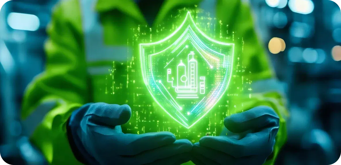 Compliance, security and governance in manufacturing with digital shield and industrial setting